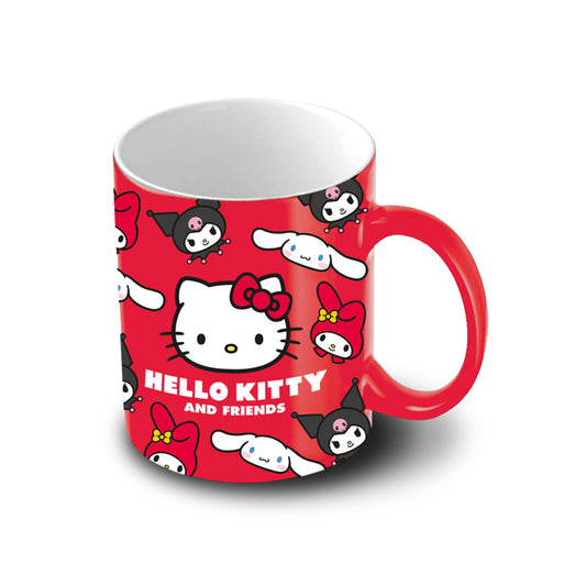 Hello Kitty Faces-Taza, Rojo