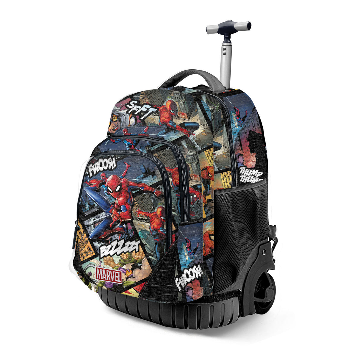 Marvel Spiderman Panels-FAN GTS Trolley Backpack, Multicolour