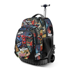 Marvel Spiderman Panels-FAN GTS Trolley Backpack, Multicolour
