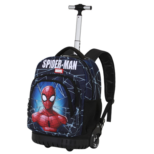 Marvel Spiderman Maximum-Sac à dos à Roulettes GTS FAN, Bleu