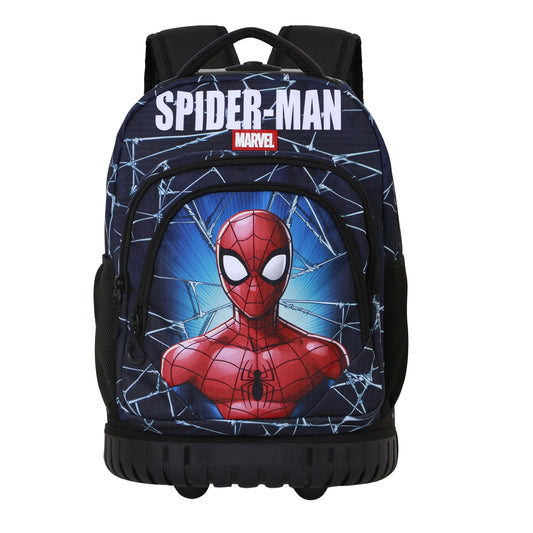 Marvel Spiderman Maximum-Sac à dos à Roulettes GTS FAN, Bleu