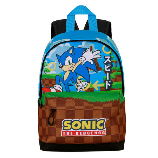 Sonic The Hedgehog - SEGA Greenhill-Mochila Pequeña HS FAN, Multicolor