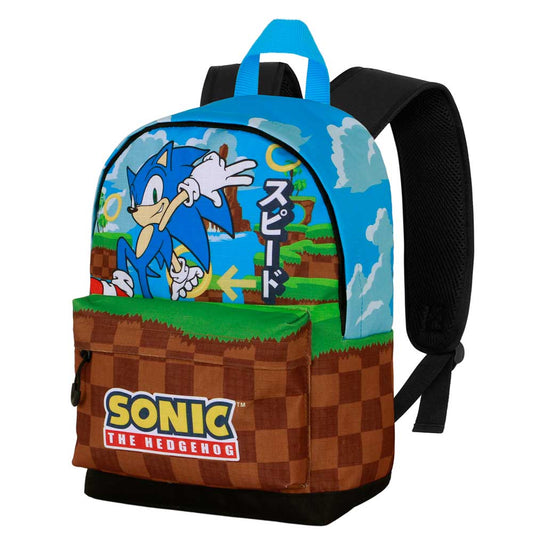 Sonic The Hedgehog - SEGA Greenhill-Mochila Pequeña HS FAN, Multicolor
