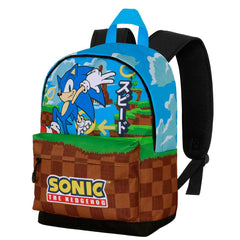 Sonic The Hedgehog - SEGA Greenhill-Mochila Pequeña HS FAN, Multicolor