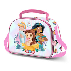 Disney Princesas Floral-Bolsa Portamerienda 3D, Rosa