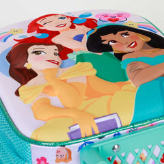 Disney Princesas Rainbows-Mochila 3D con Ruedas Pequeña, Multicolor