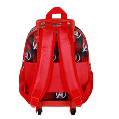 Marvel Los Vengadores Almighty-Mochila 3D con Ruedas Pequeña, Rojo