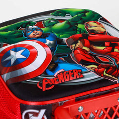 Marvel Los Vengadores Almighty-Mochila 3D con Ruedas Pequeña, Rojo