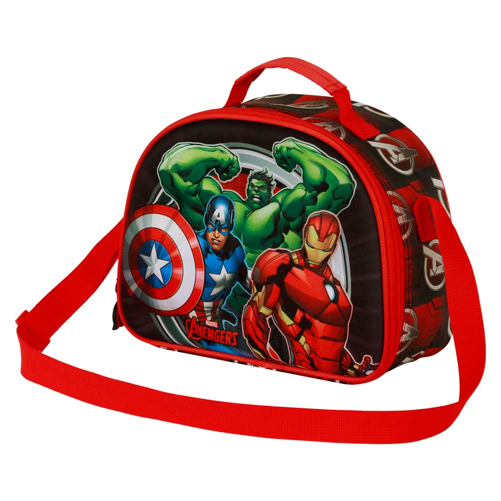 Marvel Avengers Almighty-Borsa Porta Merenda 3D, Rosso