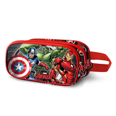 Marvel The Avengers Almighty-3D Double Pencil Case, Red