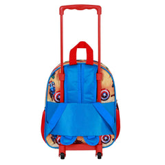 Marvel Los Vengadores Attack-Mochila 3D con Ruedas Pequeña, Rojo