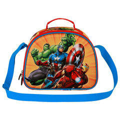Marvel Avengers Attack-Borsa Porta Merenda 3D, Rosso