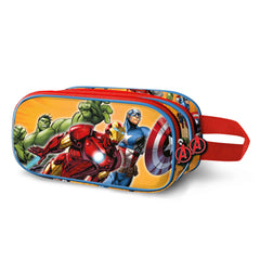 Marvel The Avengers Attack-3D Double Pencil Case, Red