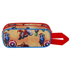 Marvel Avengers Attack-Astuccio 3D Doppio, Rosso
