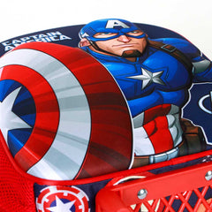 Marvel Captain America Patriot-Small 3D Backpack with Wheels, Multicolour