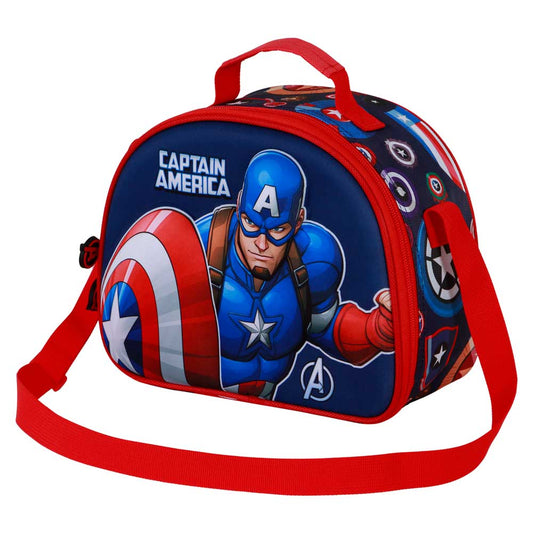Marvel Captain America Patriot-3D Lunch Bag, Multicolour