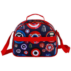 Marvel Captain America Patriot-Borsa Porta Merenda 3D, Multicolore