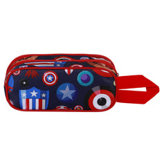 Marvel Captain America Patriot-3D Double Pencil Case, Multicolour