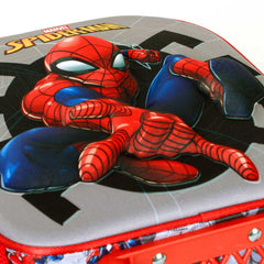 Marvel Spiderman Symbol-Mochila 3D con Ruedas Pequeña, Gris