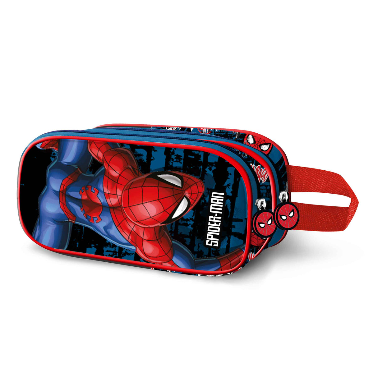 Marvel Spiderman Wall-3D Double Pencil Case, Red