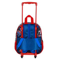 Marvel Spiderman Wall-Small 3D Backpack with Wheels, Red