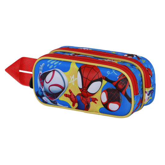 Marvel Spiderman Amazing-3D Double Pencil Case, Red
