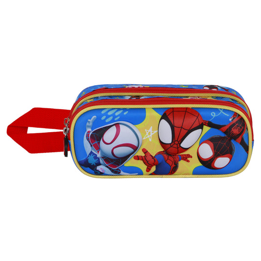 Marvel Spiderman Amazing-3D Double Pencil Case, Red
