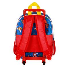 Paw Patrol La Patrulla Canina Cool-Mochila 3D con Ruedas Pequeña, Azul