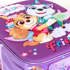 Paw Patrol La Patrulla Canina Magic-Mochila 3D con Ruedas Pequeña, Lila