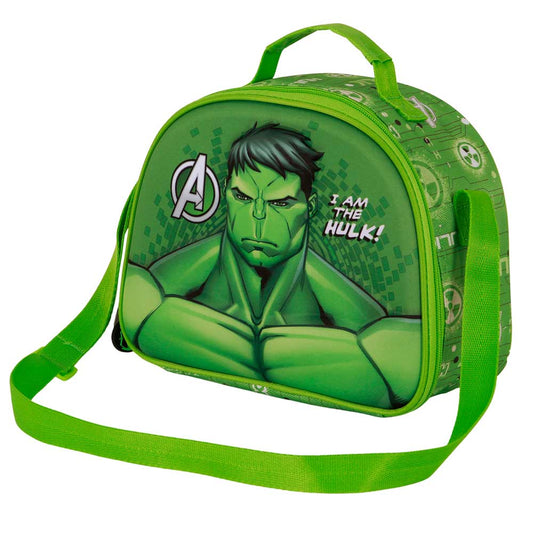 Marvel Hulk Rage-Bolsa Portamerienda 3D, Verde