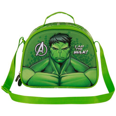 Marvel Hulk Rage-Borsa Porta Merenda 3D, Verde