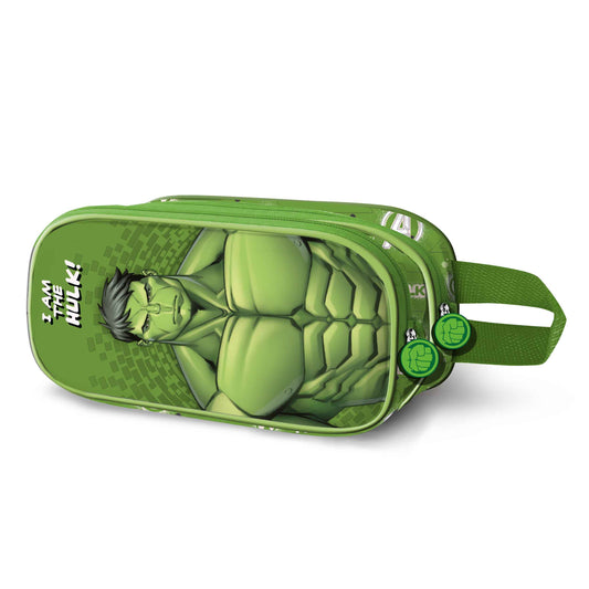 Marvel Hulk Rage-Estuche Portatodo 3D Doble, Verde