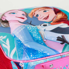 Disney Frozen 2 Family-Mochila 3D con Ruedas Pequeña, Azul