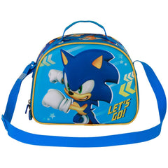 Sonic The Hedgehog - SEGA Go-Bolsa Portamerienda 3D, Azul