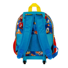 Sonic The Hedgehog - SEGA Go-Mochila 3D con Ruedas Pequeña, Azul
