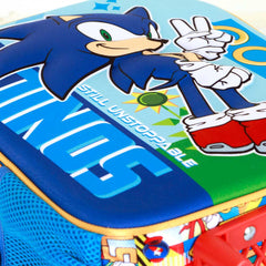 Sonic The Hedgehog - SEGA Unstoppable-Mochila 3D con Ruedas Pequeña, Azul