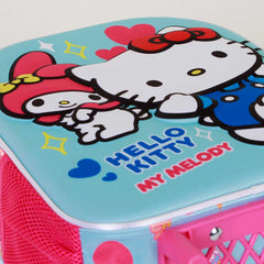 Sanrio Hello Kitty Friendship-Small 3D Backpack with Wheels, Blue