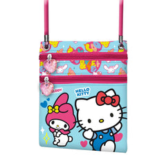 Sanrio Hello Kitty Friendship-Action Vertical Crossbody Bag, Blue