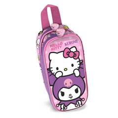 Sanrio Hello Kitty Playful-Estuche Portatodo 3D Doble, Rosa