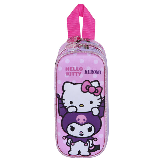 Sanrio Hello Kitty Playful-Trousse 3D Double, Rose