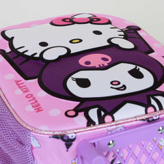 Sanrio Hello Kitty Playful-Mochila 3D con Ruedas Pequeña, Rosa