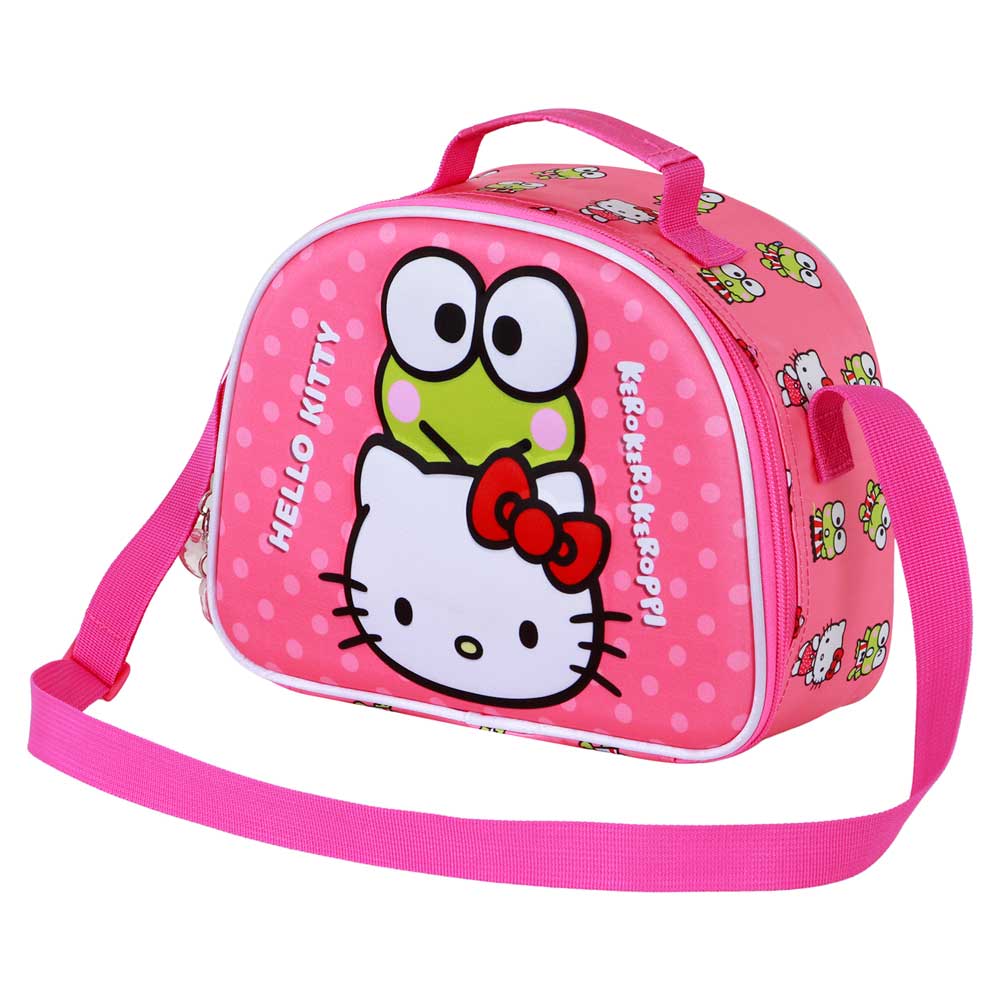Sanrio Hello Kitty Funny-Bolsa Portamerienda 3D, Rosa