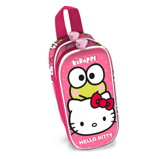 Sanrio Hello Kitty Funny-Estuche Portatodo 3D Doble, Rosa