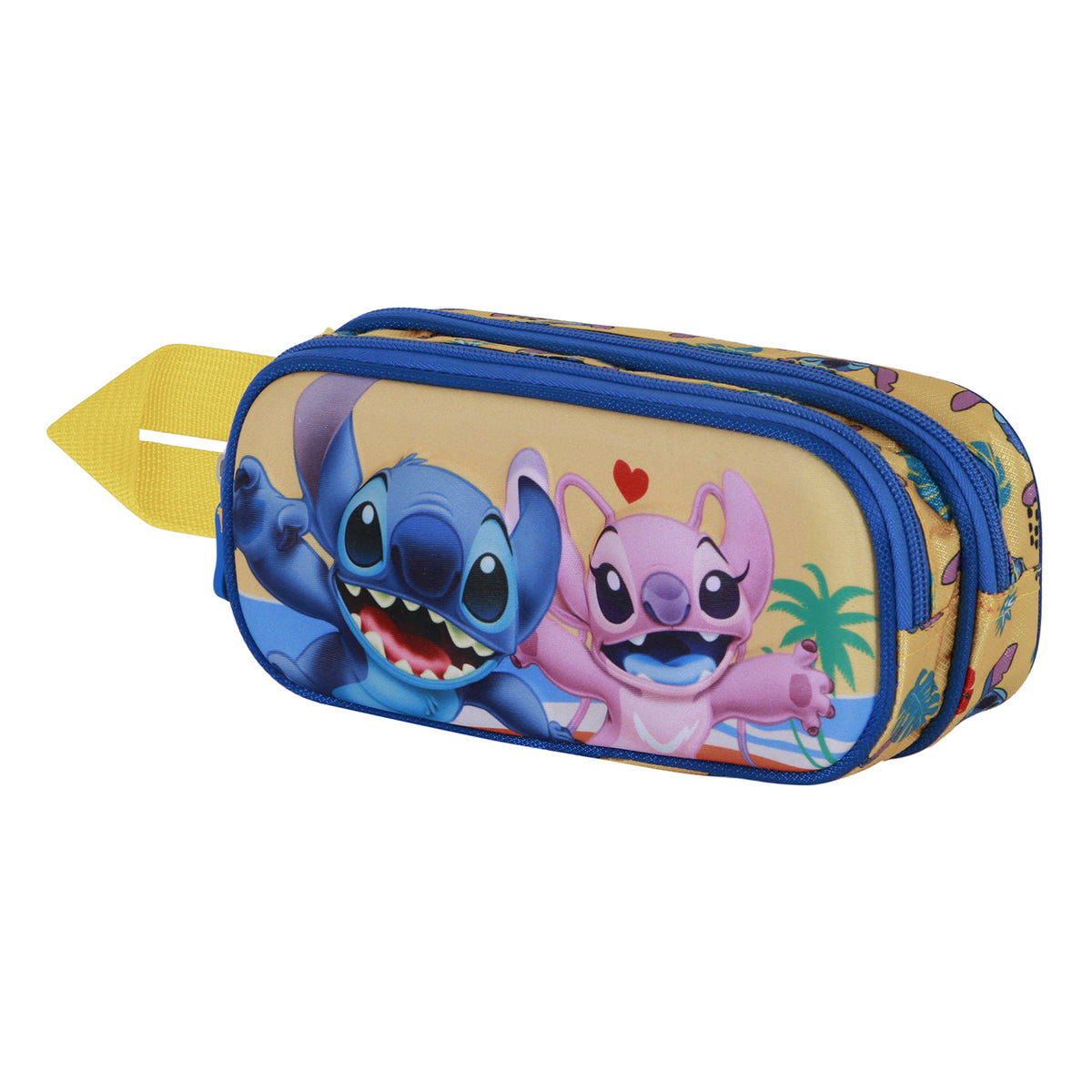 Disney Lilo and Stitch Ocean-3D Double Pencil Case, Blue