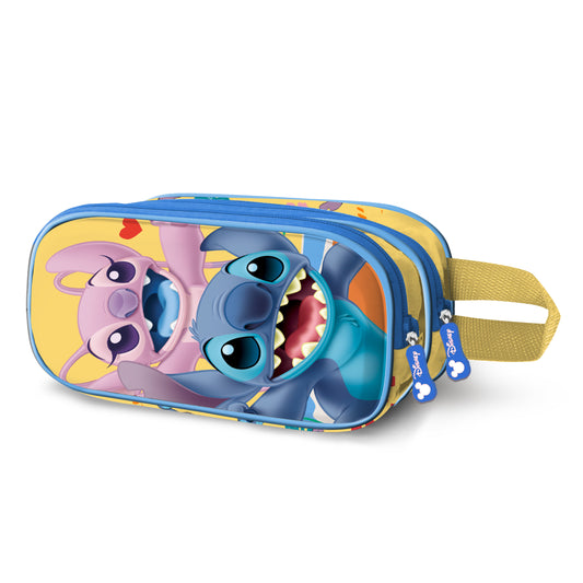 Disney Lilo y Stitch Ocean-Estuche Portatodo 3D Doble, Azul