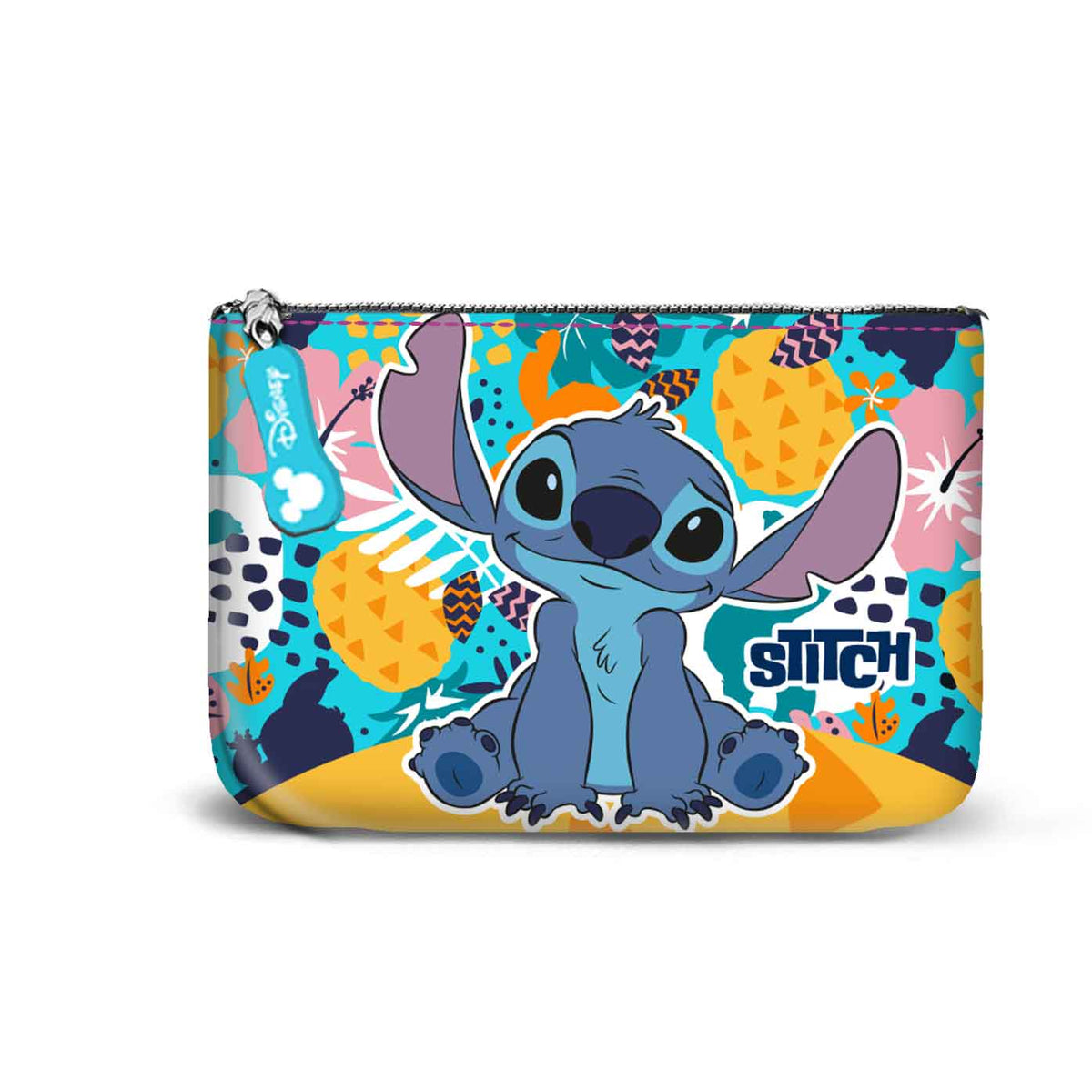 Disney Lilo e Stitch Colors-Portamonete Quadrato Piccolo, Turchese