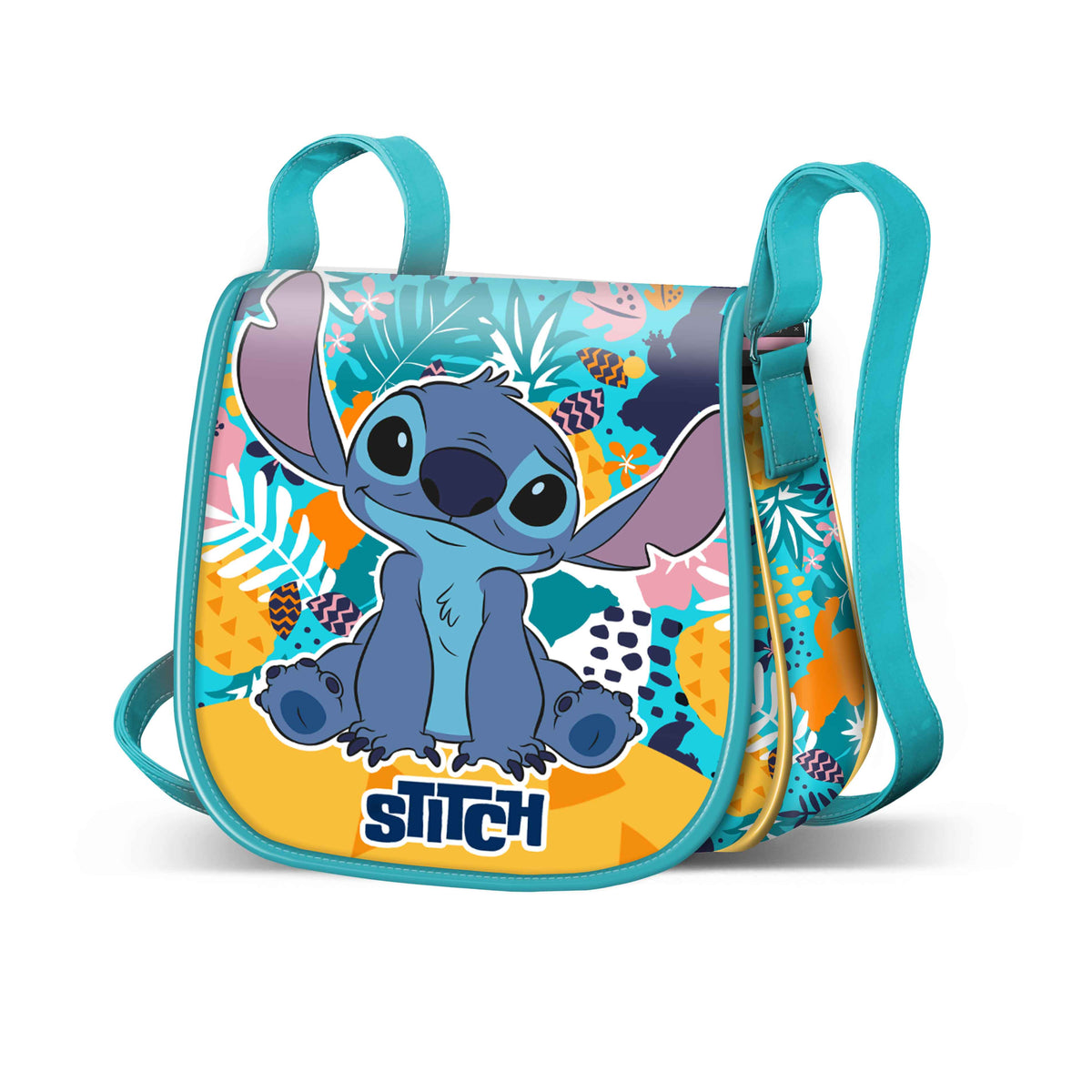 Disney Lilo and Stitch Colors-Mini Muffin Crossbody Bag, Turquoise