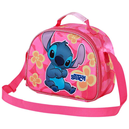 Disney Lilo and Stitch Cute-3D Lunch Bag, Pink