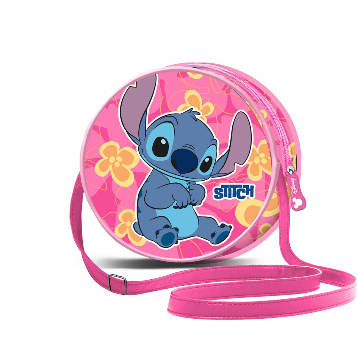 Disney Lilo and Stitch Cute-Round Crossbody Bag, Pink