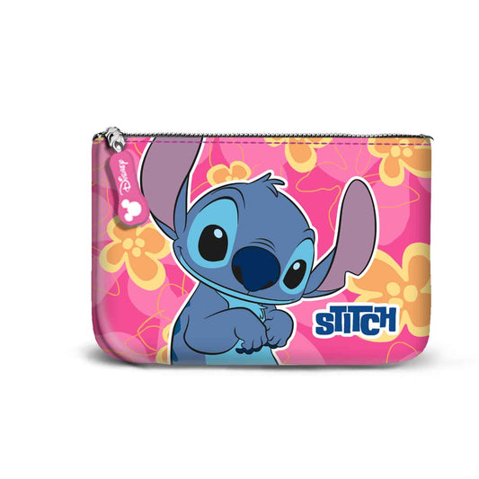 Disney Lilo y Stitch Cute-Monedero Cuadrado Pequeño, Rosa